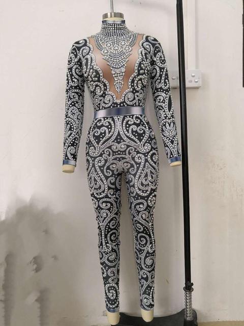Elegant Pearls Long Sleeves Jumpsuit - Veira Trending Shop