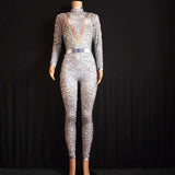 Elegant Pearls Long Sleeves Jumpsuit - Veira Trending Shop