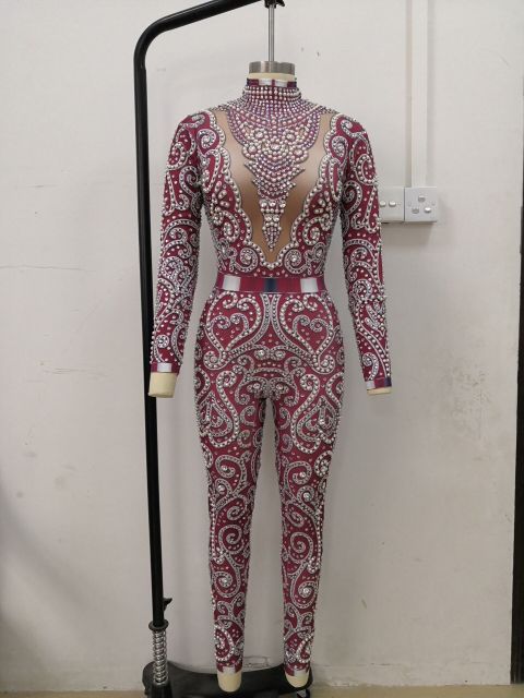 Elegant Pearls Long Sleeves Jumpsuit - Veira Trending Shop